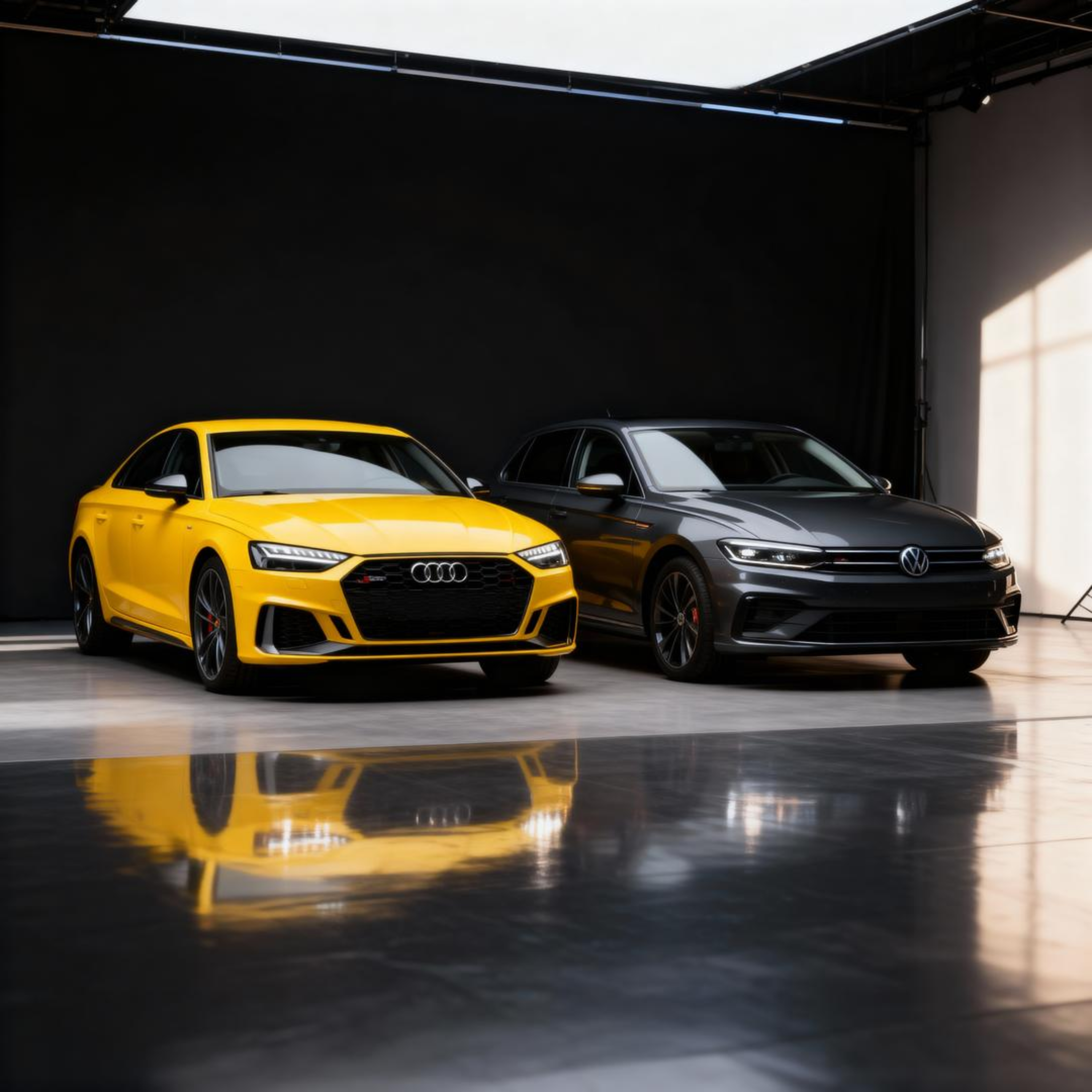 Red sports car drifting